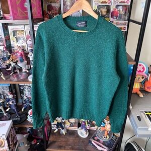 Vintage Puritan Aquamatic Wool Blend Sweater Green Made In USA Men’s M